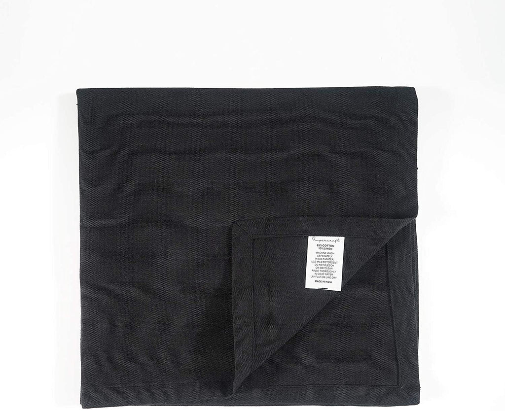 Fingercraft Cloth Napkin, Solid Color Cotton Linen Blend Table Napkins, Soft and Absorbent Fabric, Set of 12, Blush Pink