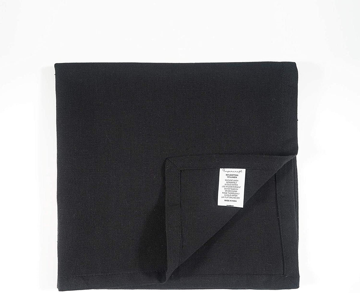Fingercraft Cloth Napkin, Solid Color Cotton Linen Blend Table Napkins, Soft and Absorbent Fabric, Set of 12, Blush Pink