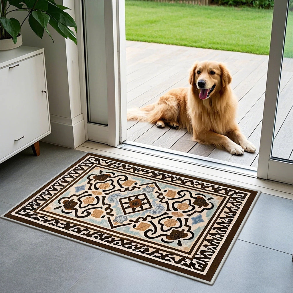 TECHVIDA Kitchen Rug Set 3 Piece,Non Slip Machine Washable Kitchen Mats, Farmhouse Hallway Doormat for Home Floor and Living Room,Gray