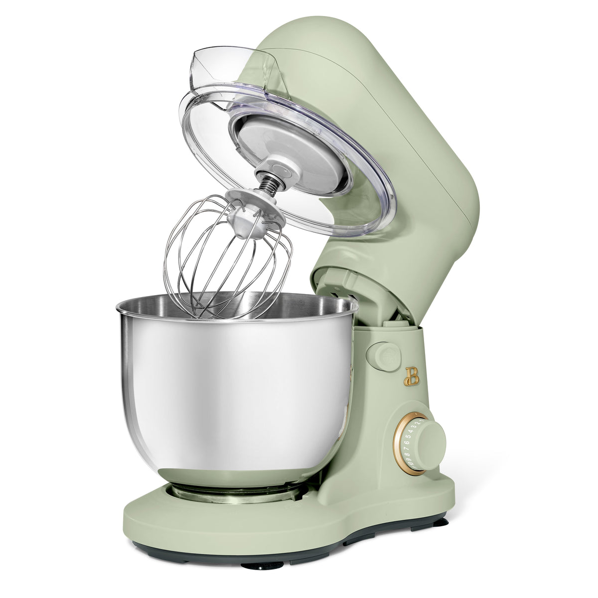 Beautiful 3.5 Qt Stand Mixer with Flat Beater, Dough Hook, Balloon Whisk, Chocolate by Drew Barrymore