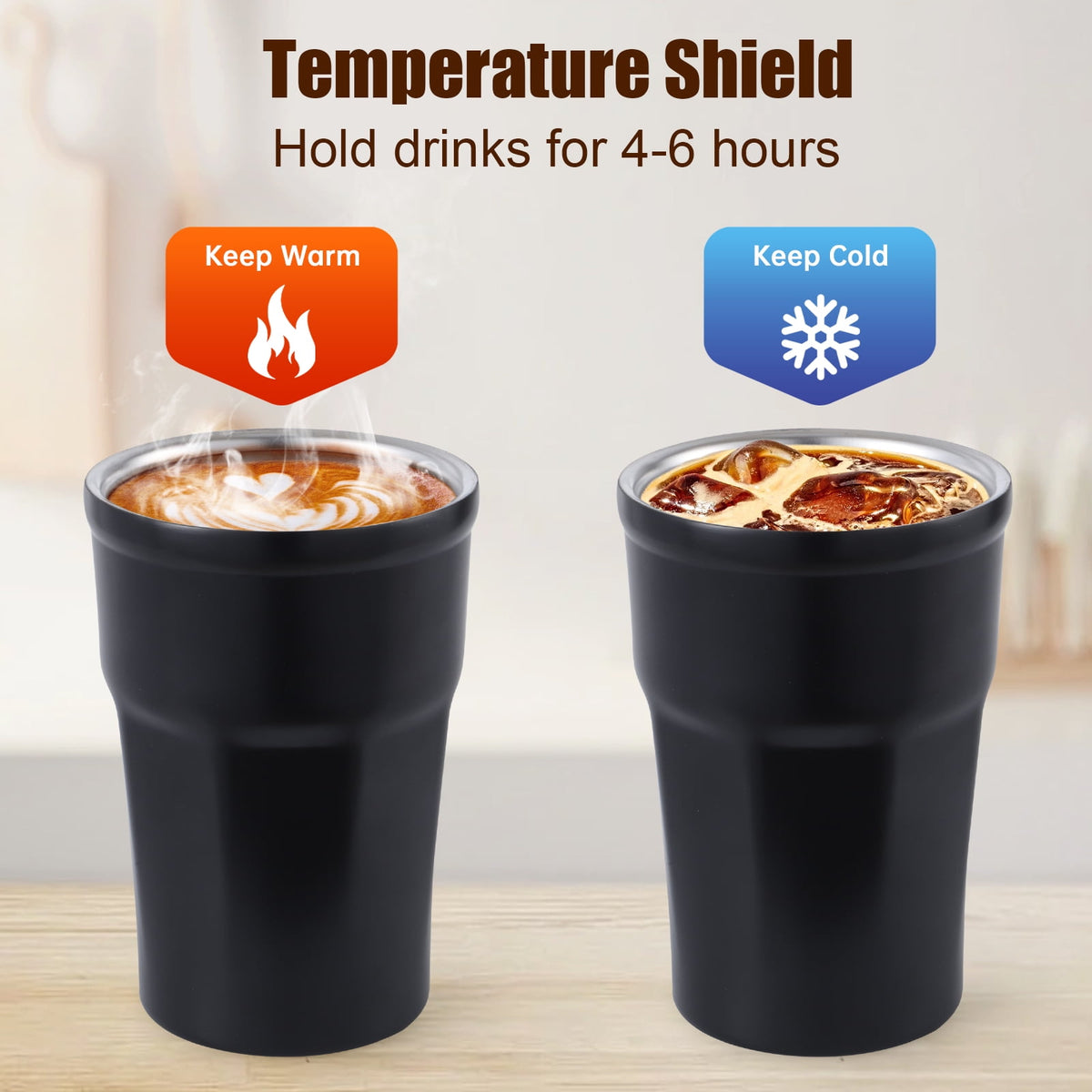 Ochapa 360 ML/12oz Coffee Tumbler, Double Walled Stainless Steel Insulated Travel Coffee Mug