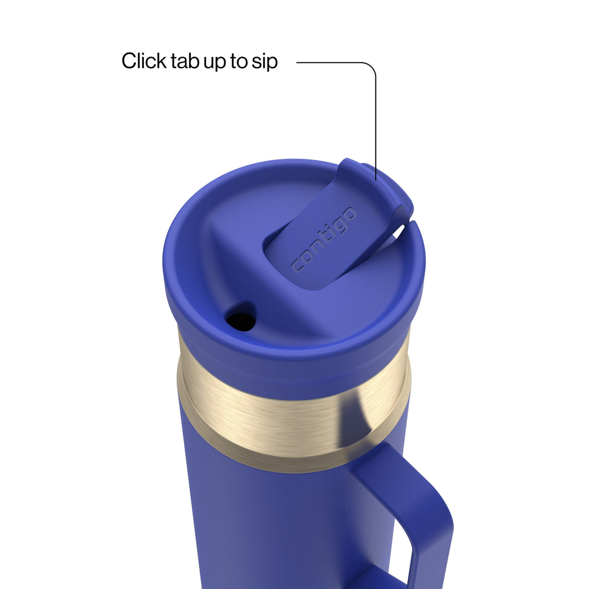 Contigo 20oz SnapSeal Insulated Stainless Steel Tumbler, Oatmilk Cream/Champagne