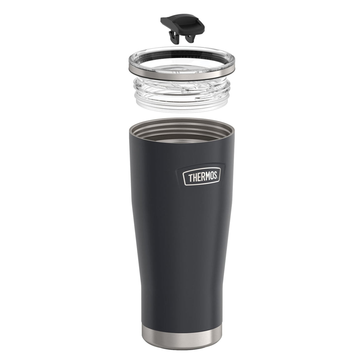 Thermos Stainless Steel Tumbler, w/ Slide Lock Lid, Graphite, 24 oz