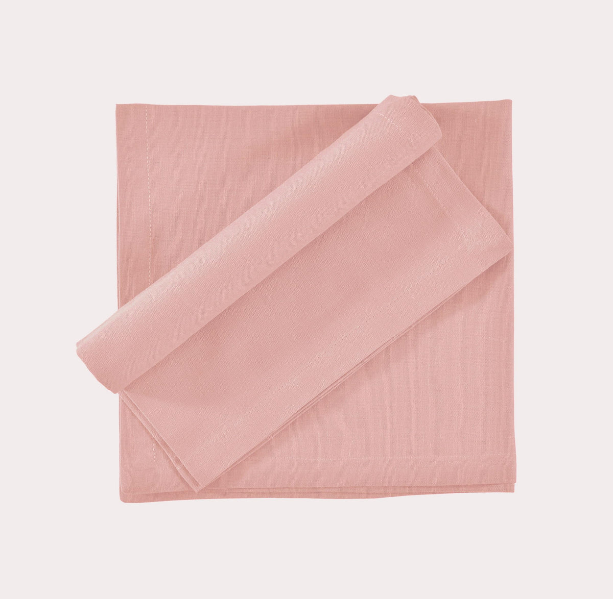 Fingercraft Cloth Napkin, Solid Color Cotton Linen Blend Table Napkins, Soft and Absorbent Fabric, Set of 12, Blush Pink