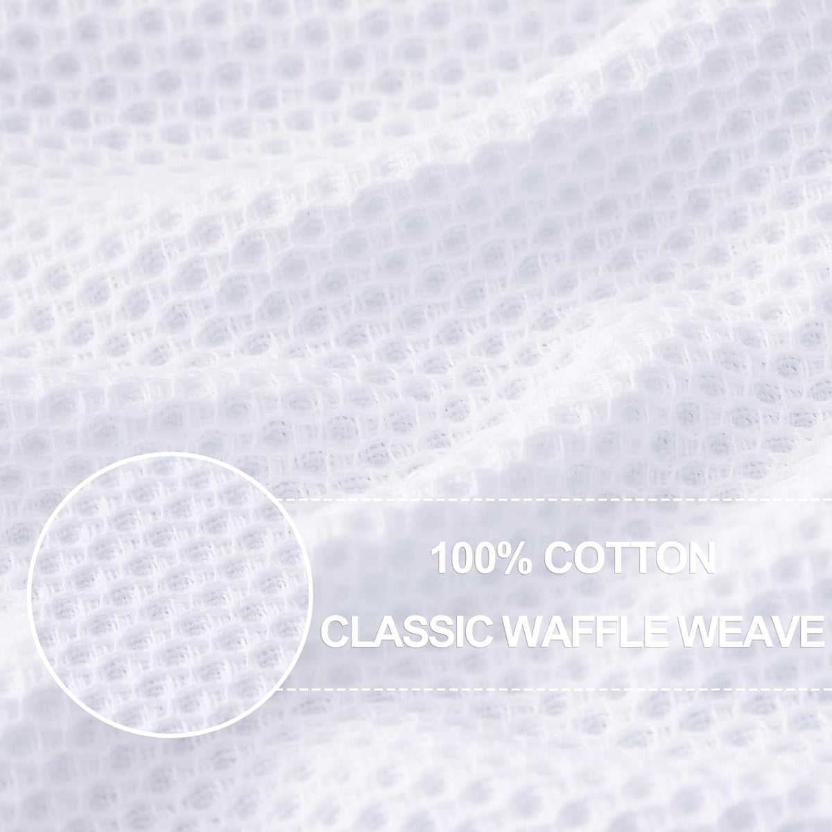 Homieway 6 Pack 100% Cotton Dish Towels, Waffle Weave Dish Cloths for Washing Dishes, Quick Drying Kitchen Dish Towels Rags, 12x12 Inches, Mixed Color