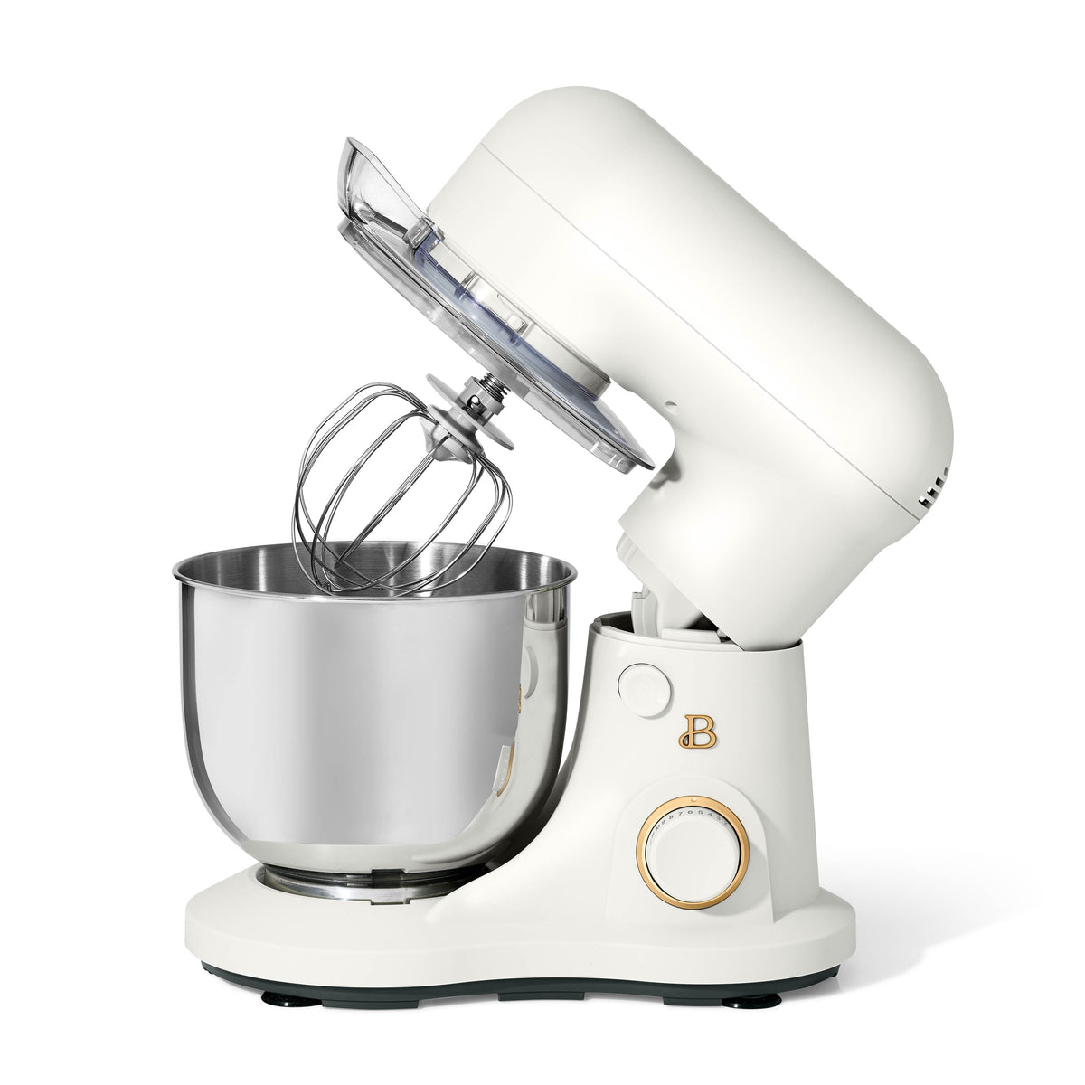 Beautiful 3.5 Qt Stand Mixer with Flat Beater, Dough Hook, Balloon Whisk, Chocolate by Drew Barrymore