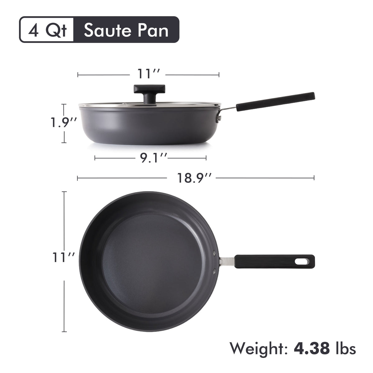 SENSARTE Nonstick Ceramic Frying Pan Skillet, Induction Omelette Pan Egg Pan, Healthy Cookware Chef's Pan with Heat-Resistant Handle, Dishwasher Safe, Gray, 8"
