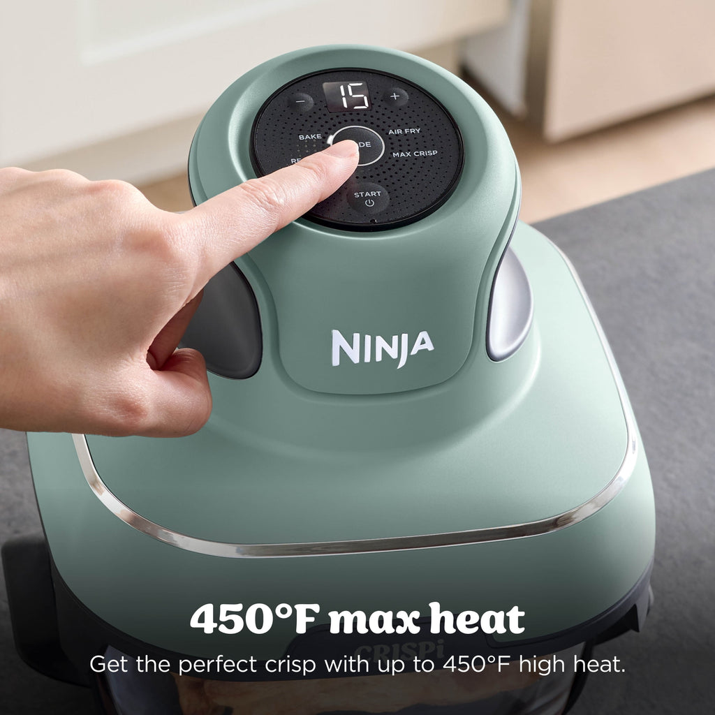 Ninja Crispi Glass Air Fryer 4-Qt, 4-in-1, Air Fry Bake Recrisp, Portable, Dishwasher Safe, FN101GY Cyberspace