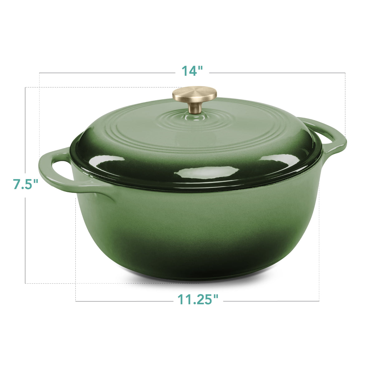 Best Choice Products 6 Quart Enamel Cast-Iron Dutch Oven, Heavy-Duty Cookware w/ Dual Handles, Lid - Cornflower Blue