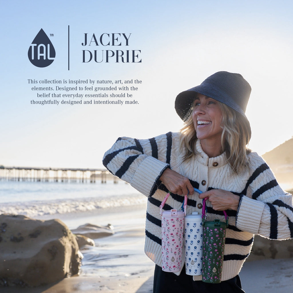 Jacey Duprie x TAL Hudson 24oz Stainless Steel Water Bottle with Paracord Handle, Jardin