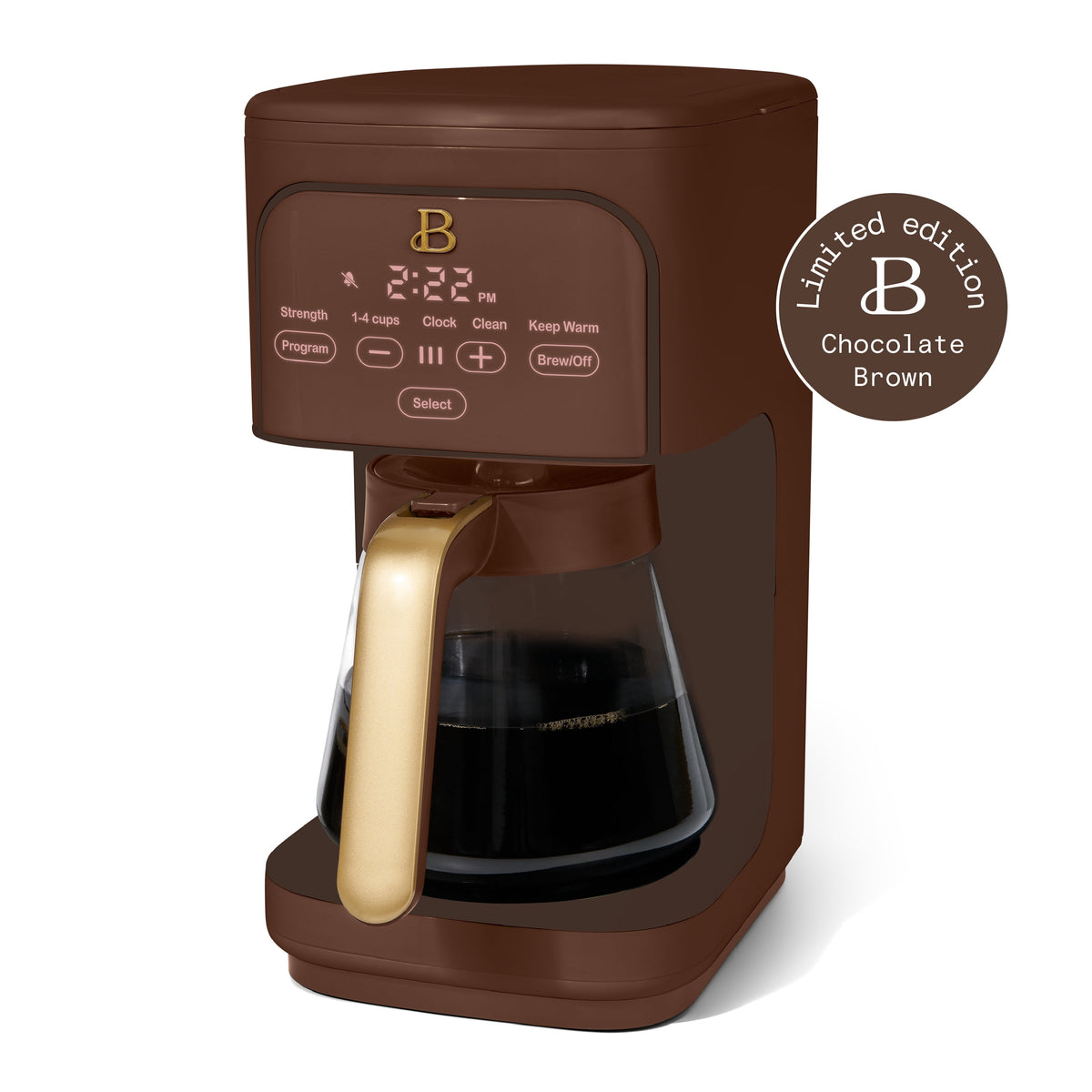 Beautiful by Drew Barrymore 12-Cup Programmable Coffee Maker, White Icing