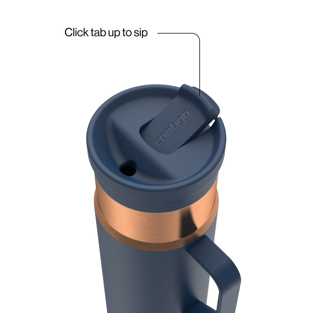 Contigo 20oz SnapSeal Insulated Stainless Steel Tumbler, Oatmilk Cream/Champagne