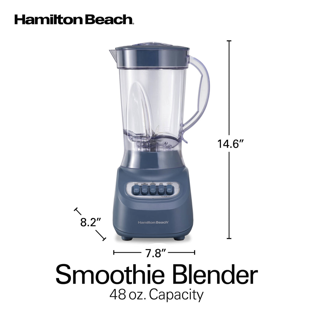 Hamilton Beach Smoothie Blender, 48 oz BPA-Free Jar 650 W 12-Function Countertop Blender for Kitchen, White