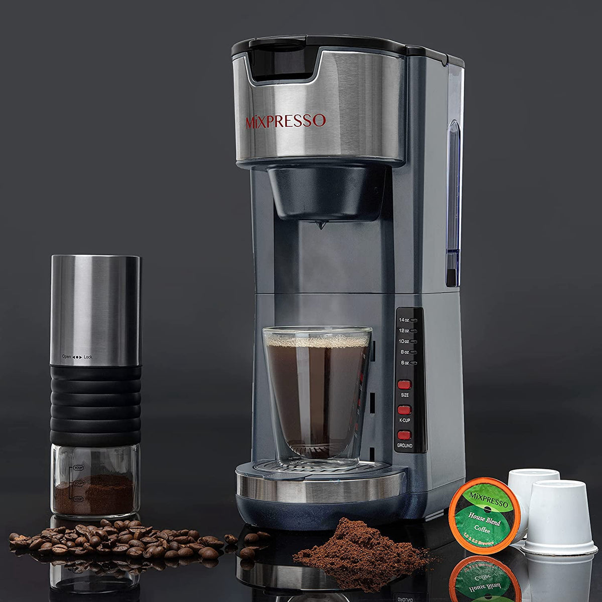 Mixpresso Single Serve Coffee Brewer, White