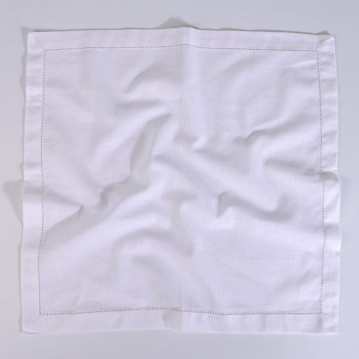 FINGERCRAFT Table Napkins, Cotton Cloth Napkin, Picot Edge, 20-inch, 12 Pack, Ivory