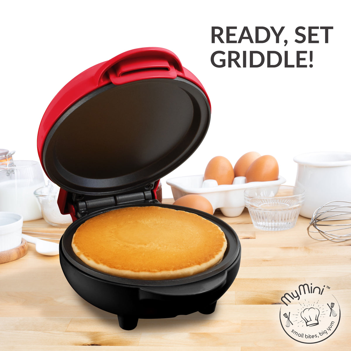 MyMini 550-Watt Red Pancake Griddle