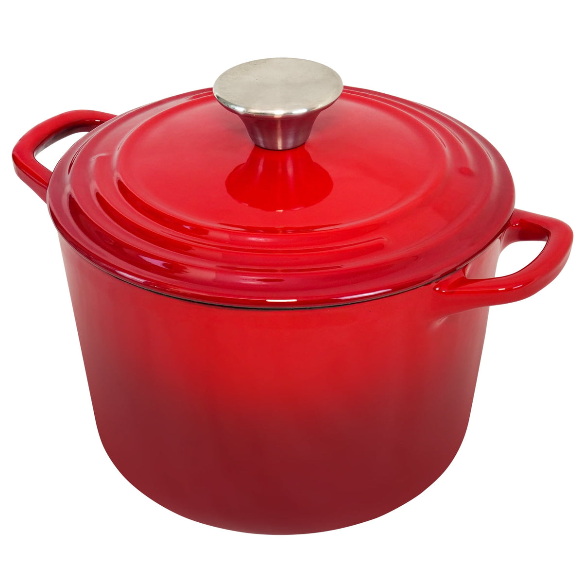Flavehc Dutch Oven Pot with Lid 2.8 qt Cast Iron Dutch Oven for Bread Baking Slateblue Enameled Cast Iron Rice Pot with Handels