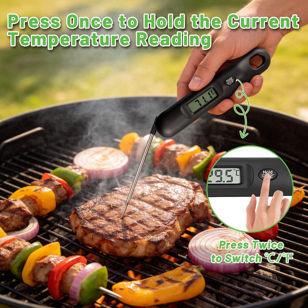 AGCAN Digital Meat Thermometer Instant Read Food Thermometers for BBQ Grilling Cooking