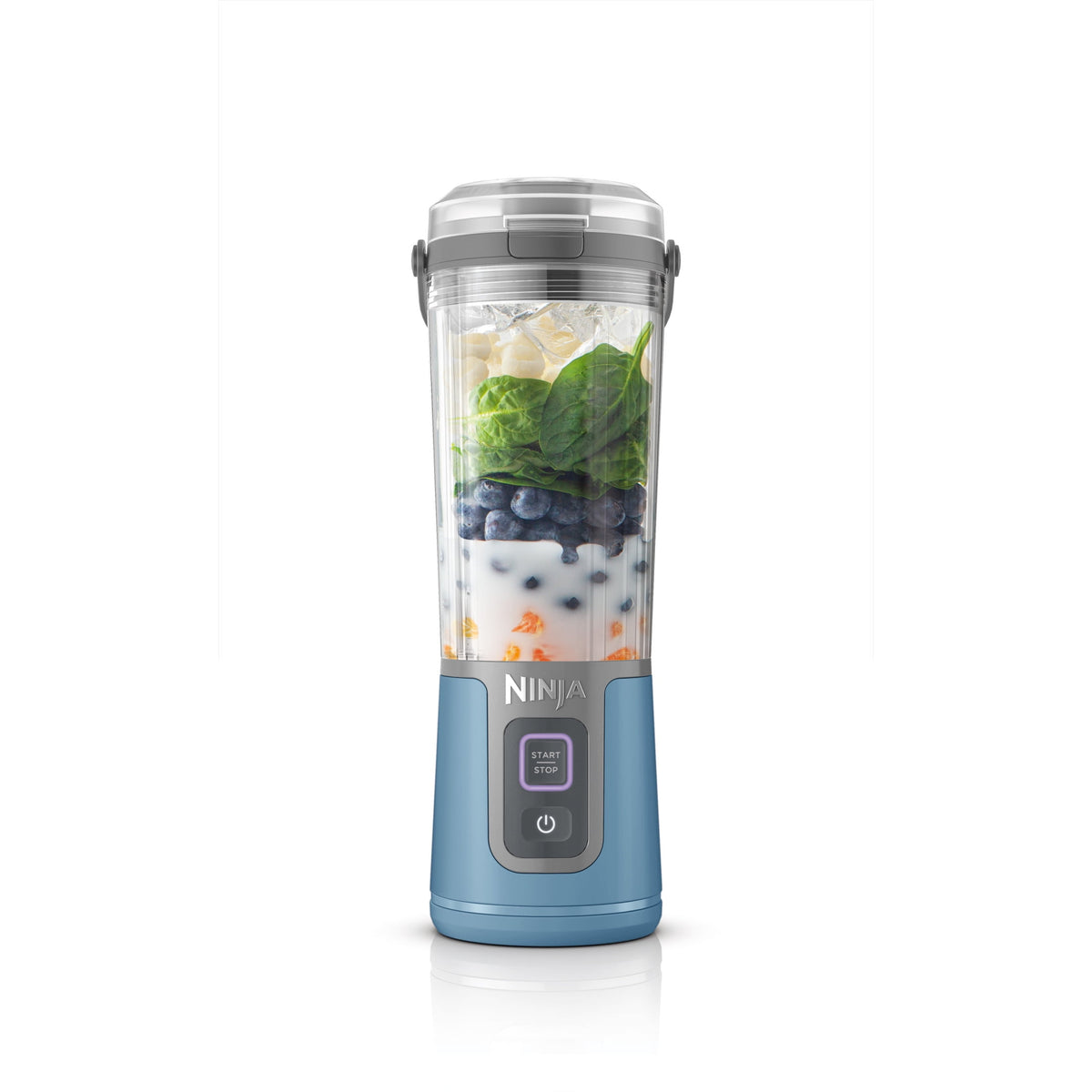 Ninja Blast Portable Personal 18 Oz Blender w/ Leak Proof Lid & Easy Sip Spout, Rechargeable Base, BC150PK Pink