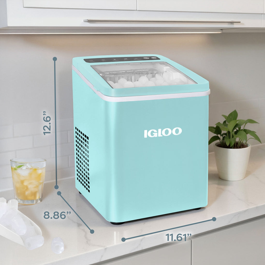 Igloo 26 lb. Automatic Portable Countertop Ice Maker Machine, White