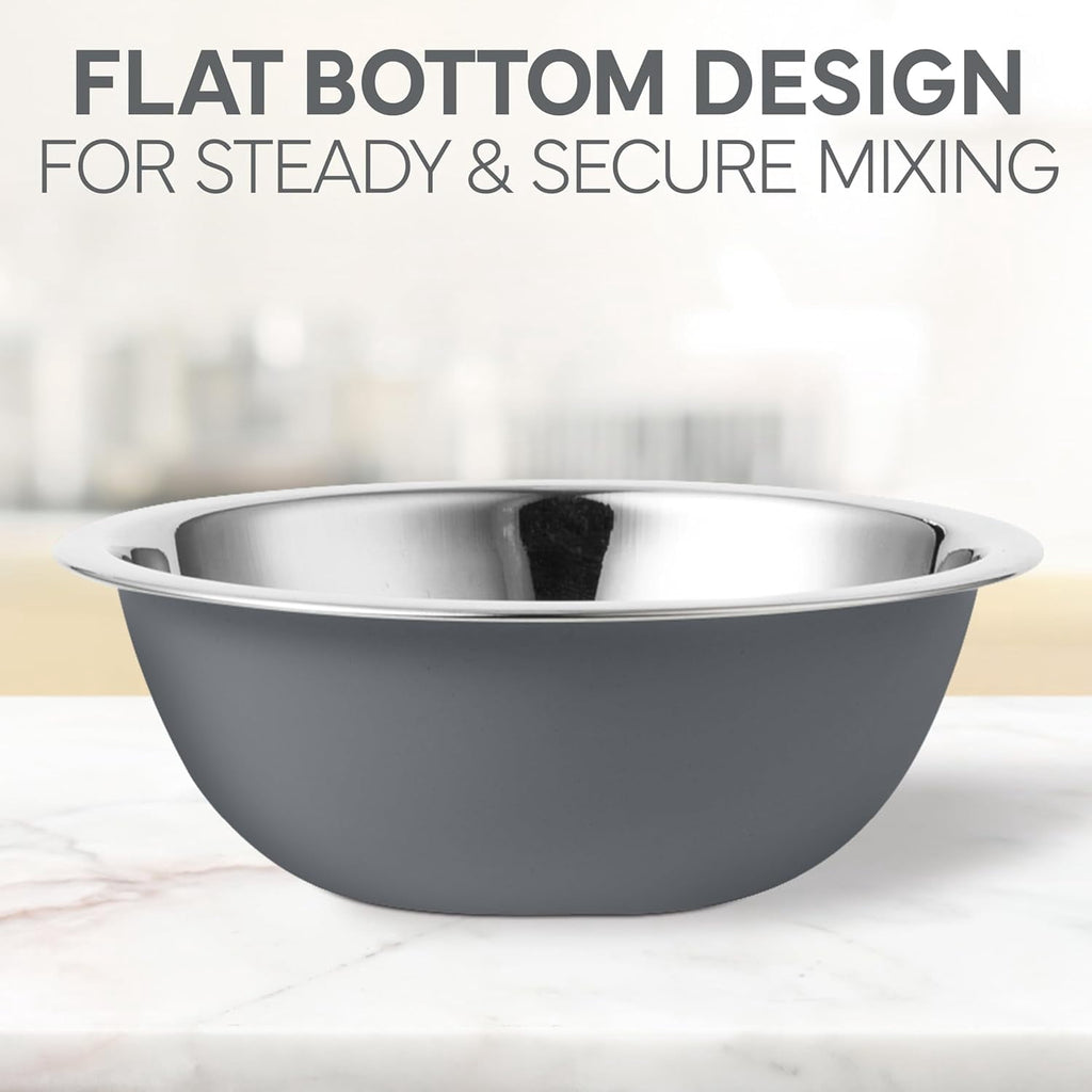 COOK WITH COLOR Mixing Bowls Set of 6, Stainless Steel Mixing Bowls, Metal Nesting Bowls for Kitchen, Sage Green