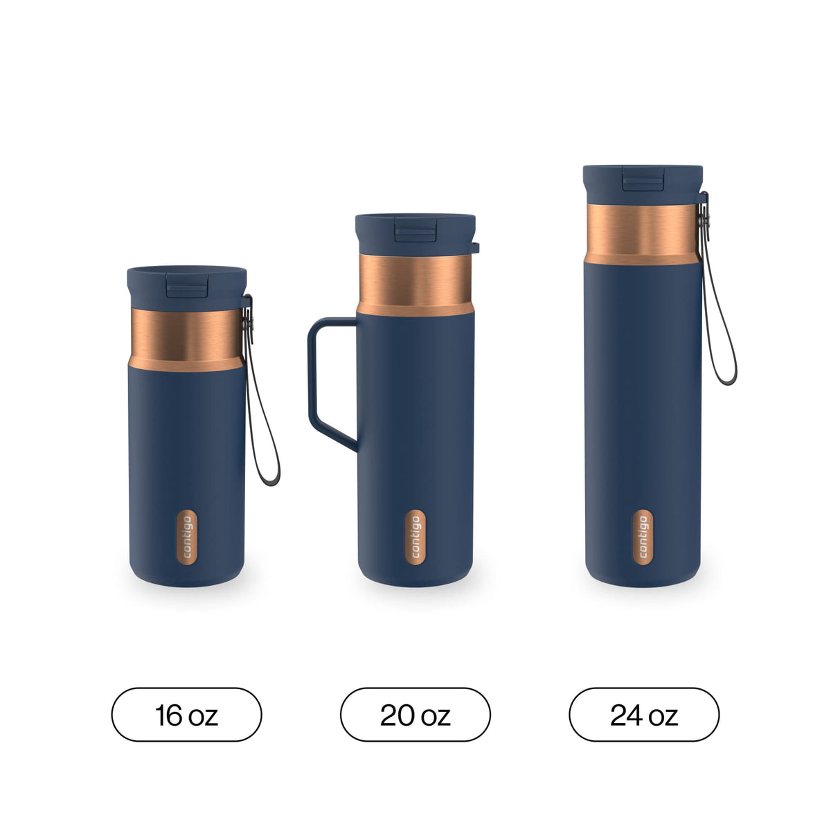Contigo 20oz SnapSeal Insulated Stainless Steel Tumbler, Oatmilk Cream/Champagne