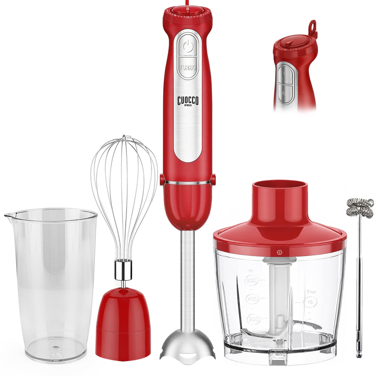 1100W Immersion Blender, 21-Speed Hand Blender with Turbo Mode, 5-in-1 Stick Blender for Smoothies, Baby Food, Soups, Purees, Black