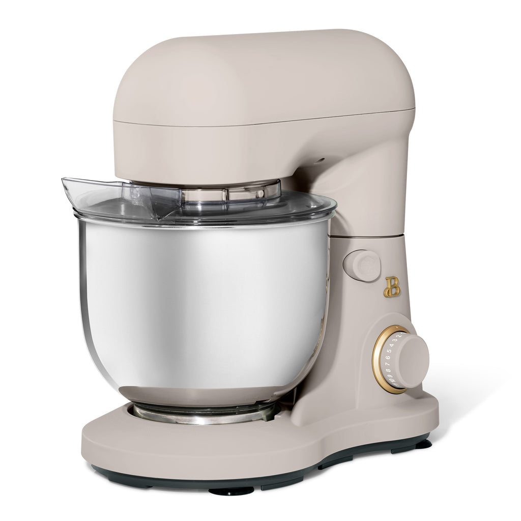 Beautiful 3.5 Qt Stand Mixer with Flat Beater, Dough Hook, Balloon Whisk, Chocolate by Drew Barrymore