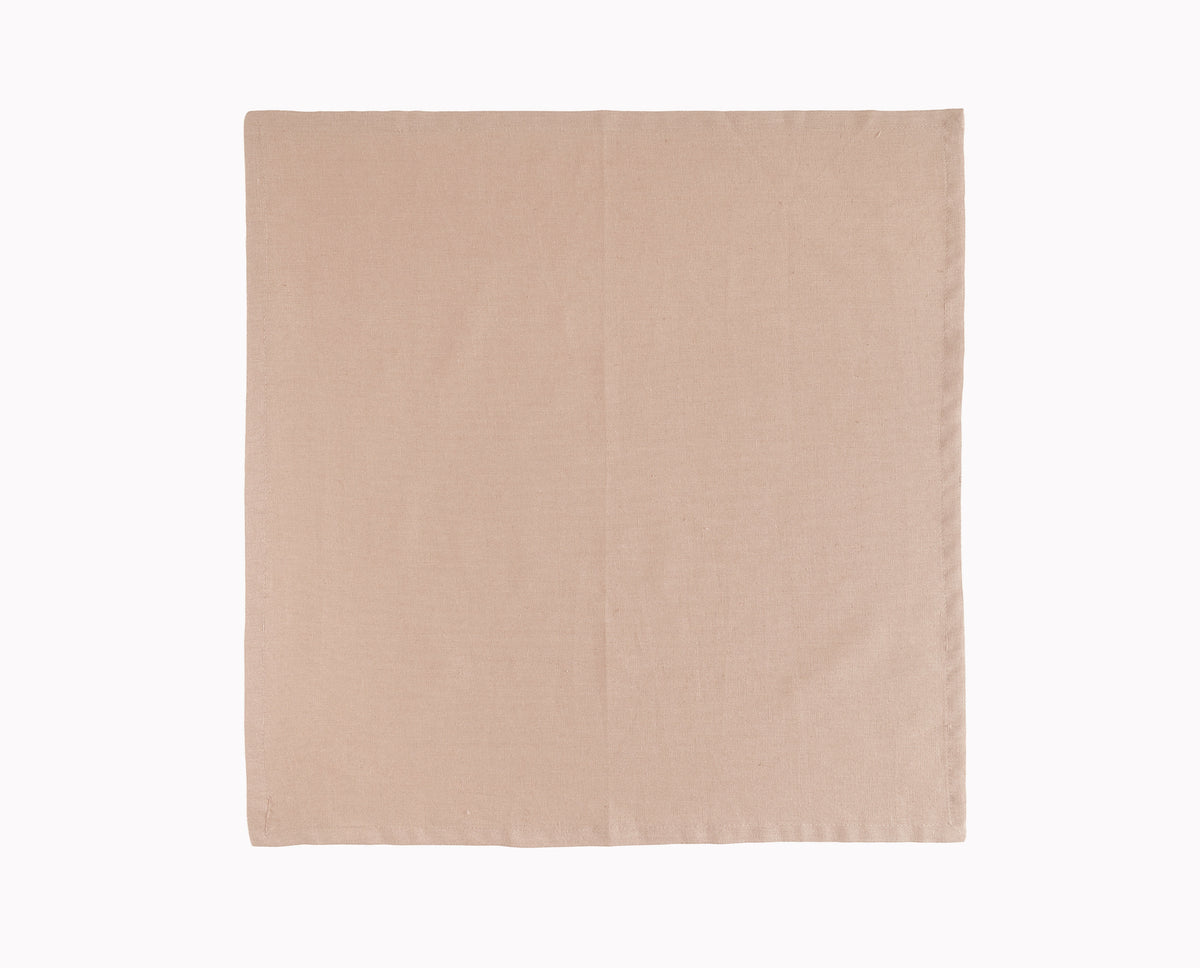 Fingercraft Cloth Napkin, Solid Color Cotton Linen Blend Table Napkins, Soft and Absorbent Fabric, Set of 12, Blush Pink