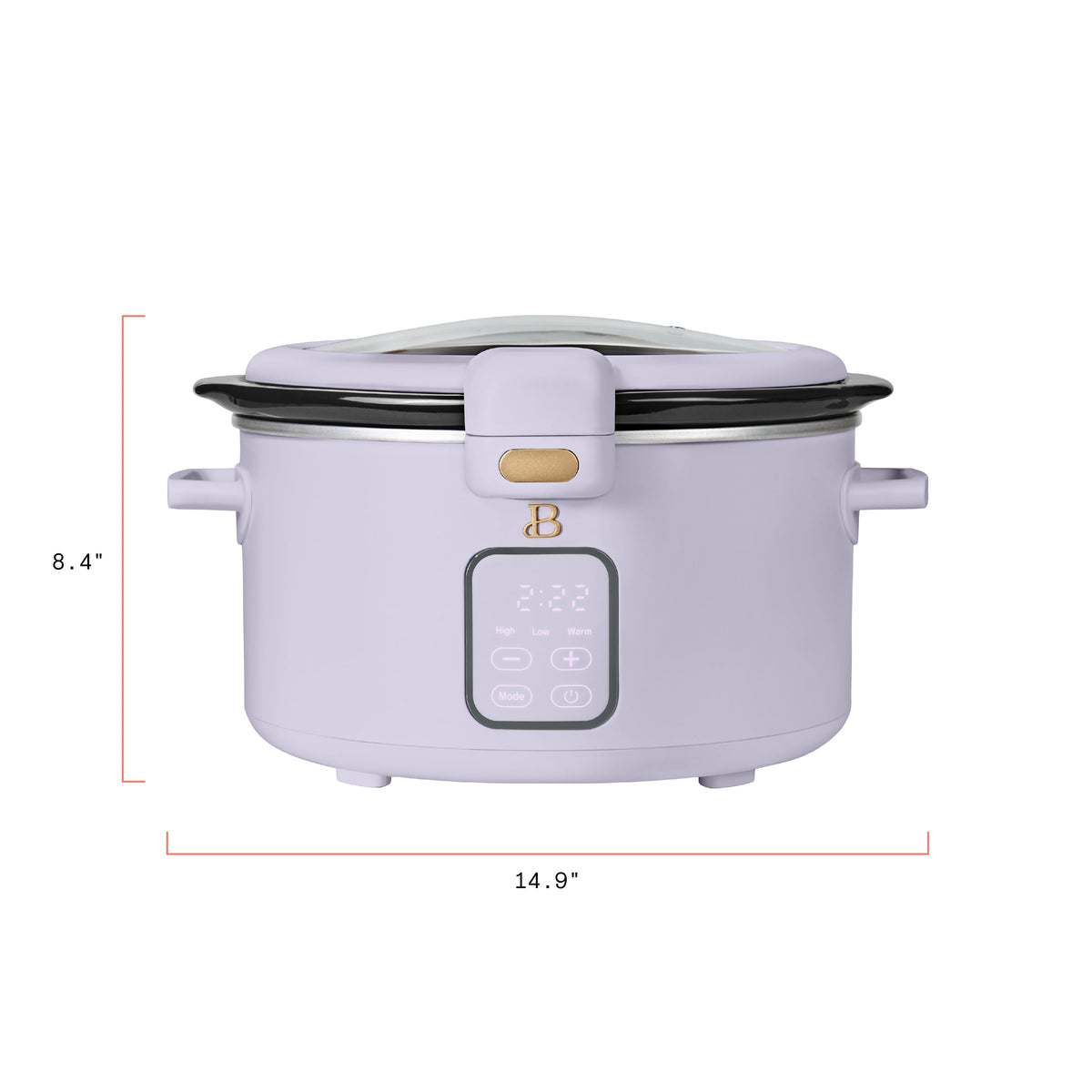 Beautiful 4 Qt Digital Slow Cooker with Hinged Locking Lid, Thyme Green by Drew Barrymore