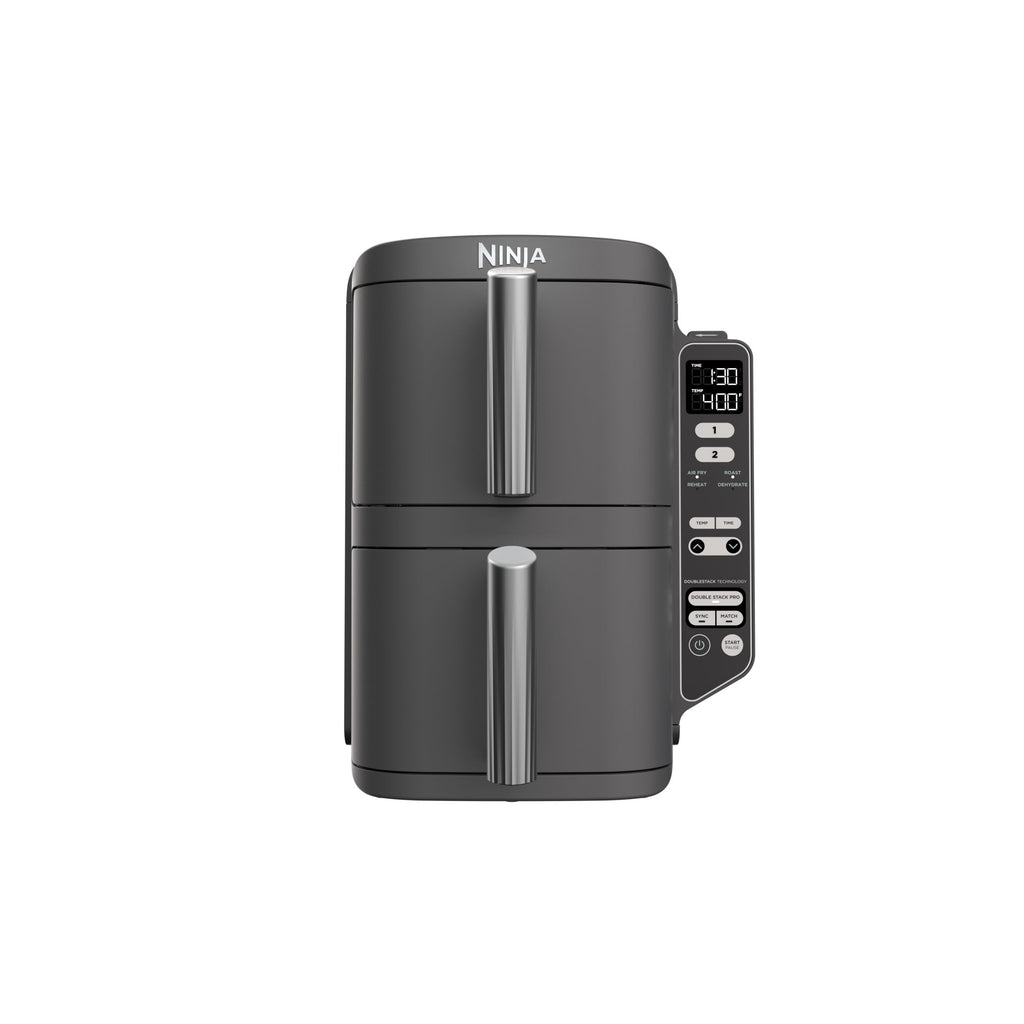 Ninja DoubleStack Air Fryer 8-Qt, 2 Baskets, Cook 4 Foods at Once, Space Saving, 4-in-1, SL200 Black