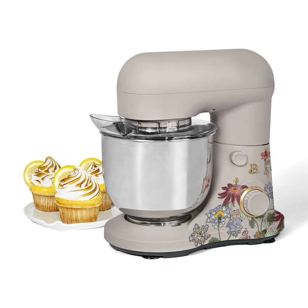Beautiful 3.5 Qt Stand Mixer with Flat Beater, Dough Hook, Balloon Whisk, Chocolate by Drew Barrymore