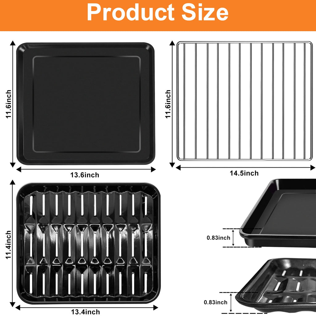 GCQ Air Fryer Replacement Parts for Ninja Foodi SP101 SP100 Digital Countertop Oven, Air Fryer Grill Pan Plate Crisper Plate Accessories Tray Basket