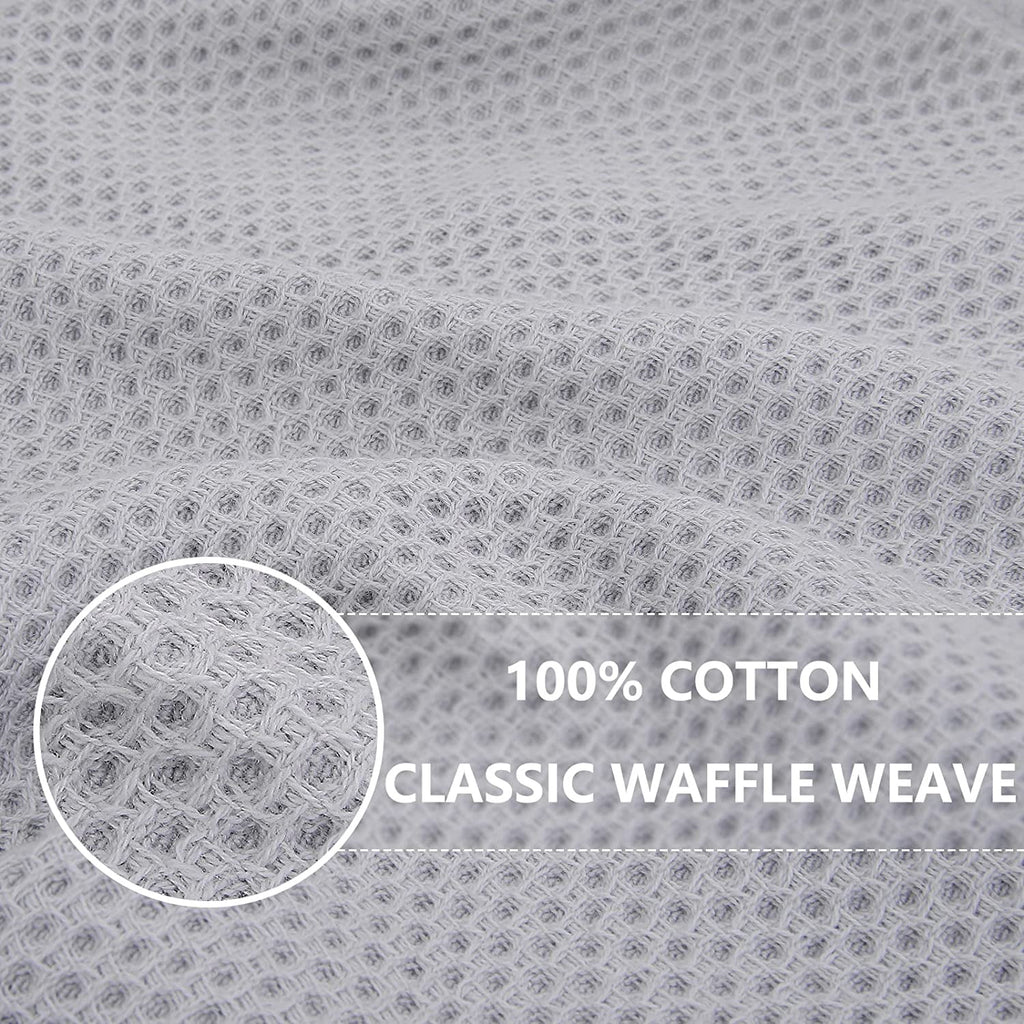 Homieway 6 Pack 100% Cotton Dish Towels, Waffle Weave Dish Cloths for Washing Dishes, Quick Drying Kitchen Dish Towels Rags, 12x12 Inches, Mixed Color