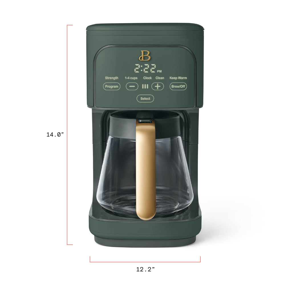 Beautiful by Drew Barrymore 12-Cup Programmable Coffee Maker, White Icing