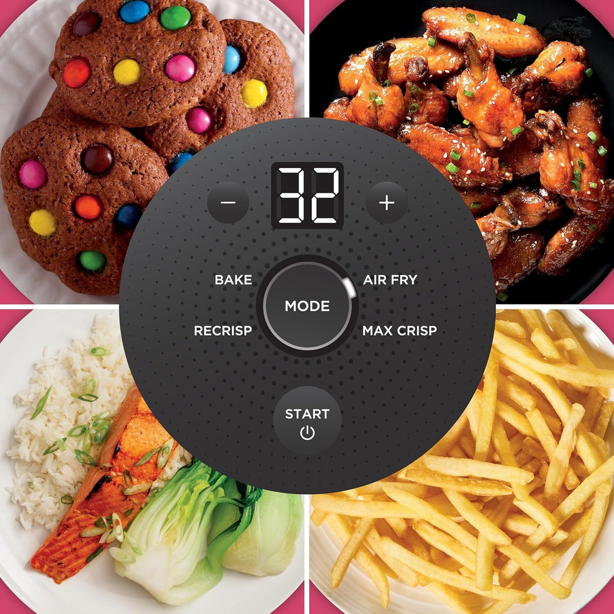 Ninja Crispi Glass Air Fryer 4-Qt, 4-in-1, Air Fry Bake Recrisp, Portable, Dishwasher Safe, FN101ST Stone