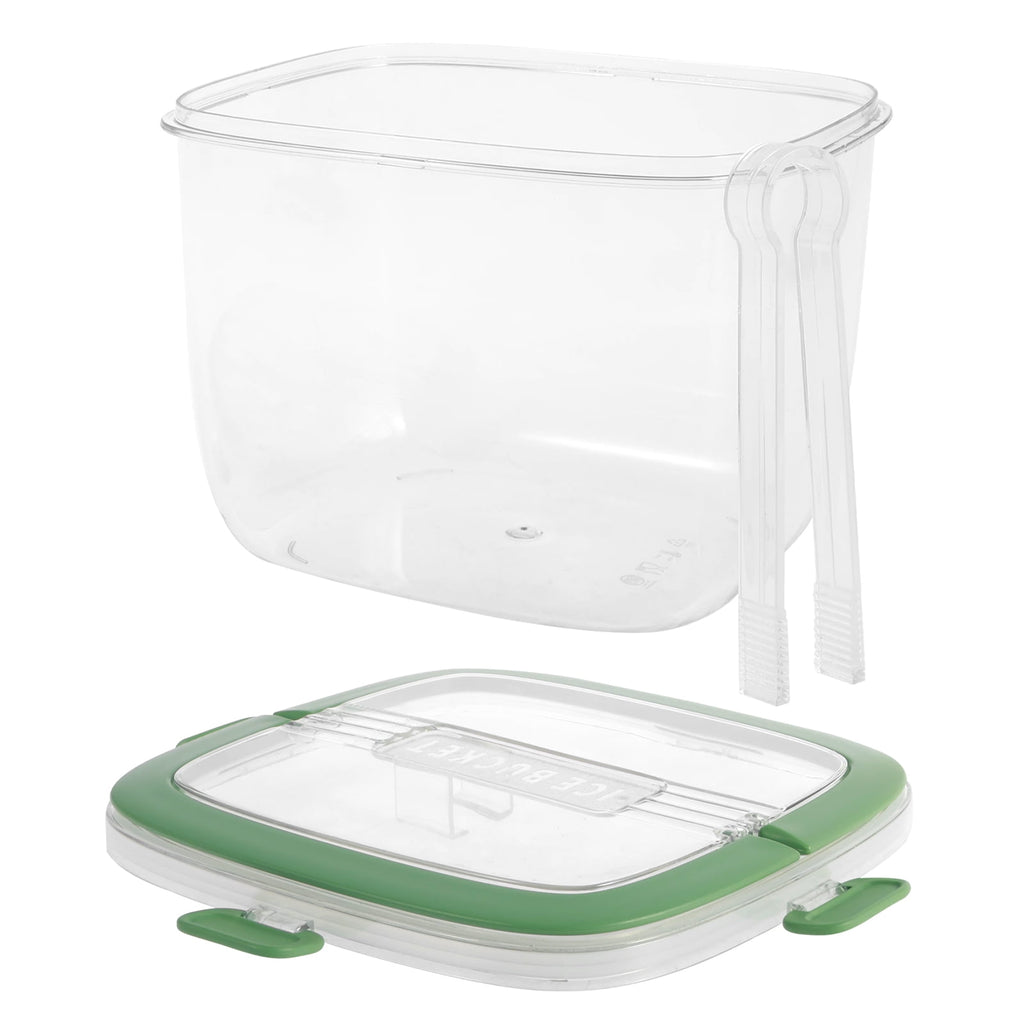 5.3 QT Ice Bucket with Lid and Tong Sealed Ice Bucket Container with Handle Ice Cube Bucket Portable Wine Bucket Multifunctional Ice Storage Bin for Cocktail Freezer Bar