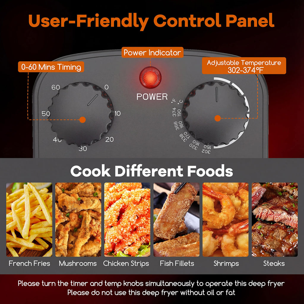 Costway Electric Deep Fryer 5.3 QT/21-Cup Stainless Steel 1700W with Triple Basket Silver