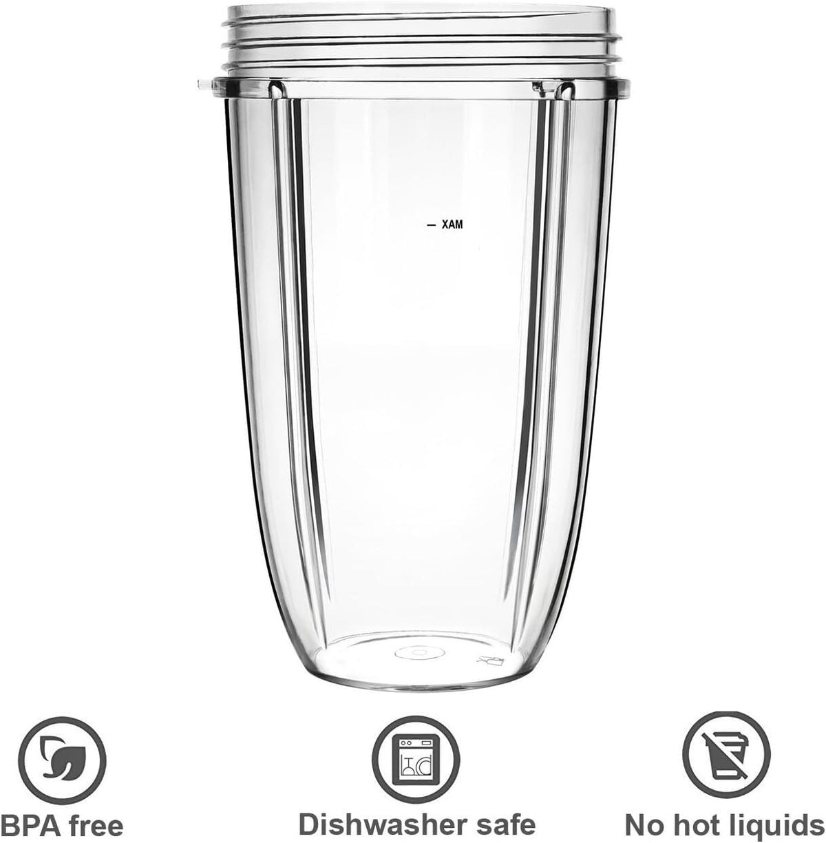 2 Pack Blender Replacement Parts for Nutribullet Blender, 24OZ Cup with Replacement Extractor Blade Compatible with Nutribullet 600W 900W Blenders