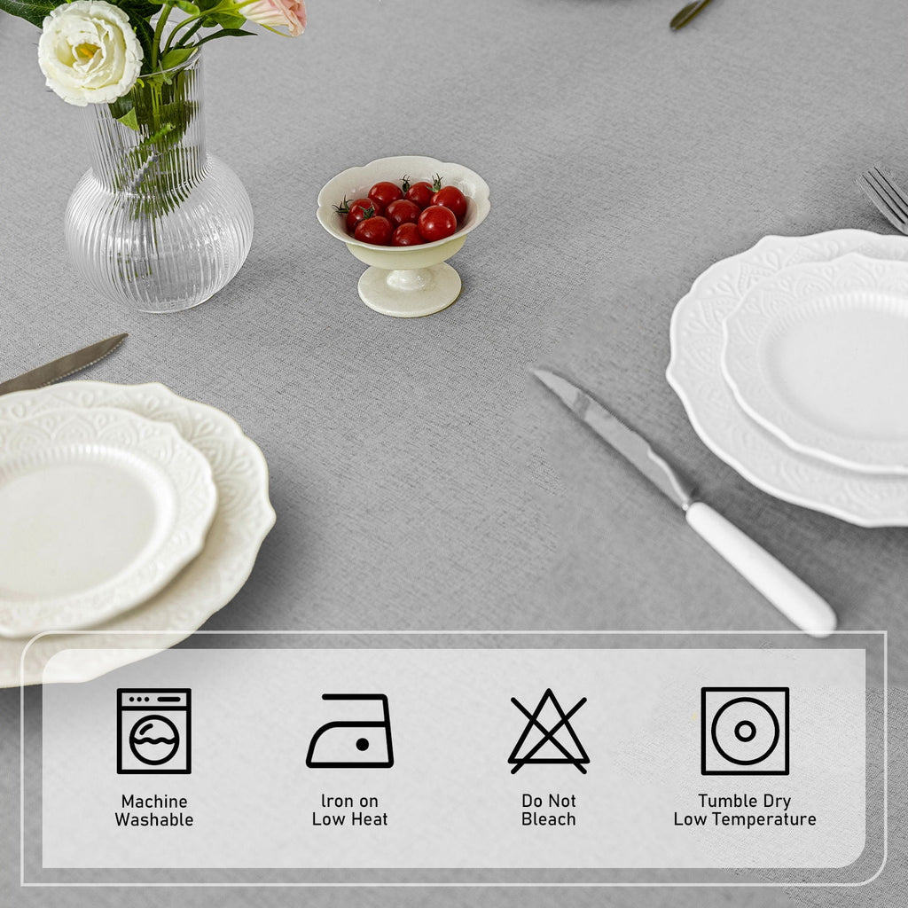 Soulgenix Tablecloth, 55"*70" Rectangle Table Cloth with Tassel, Table Cover for Dining, Party, Home, Fits Tables 30"×45" (4-6 seats), Beige