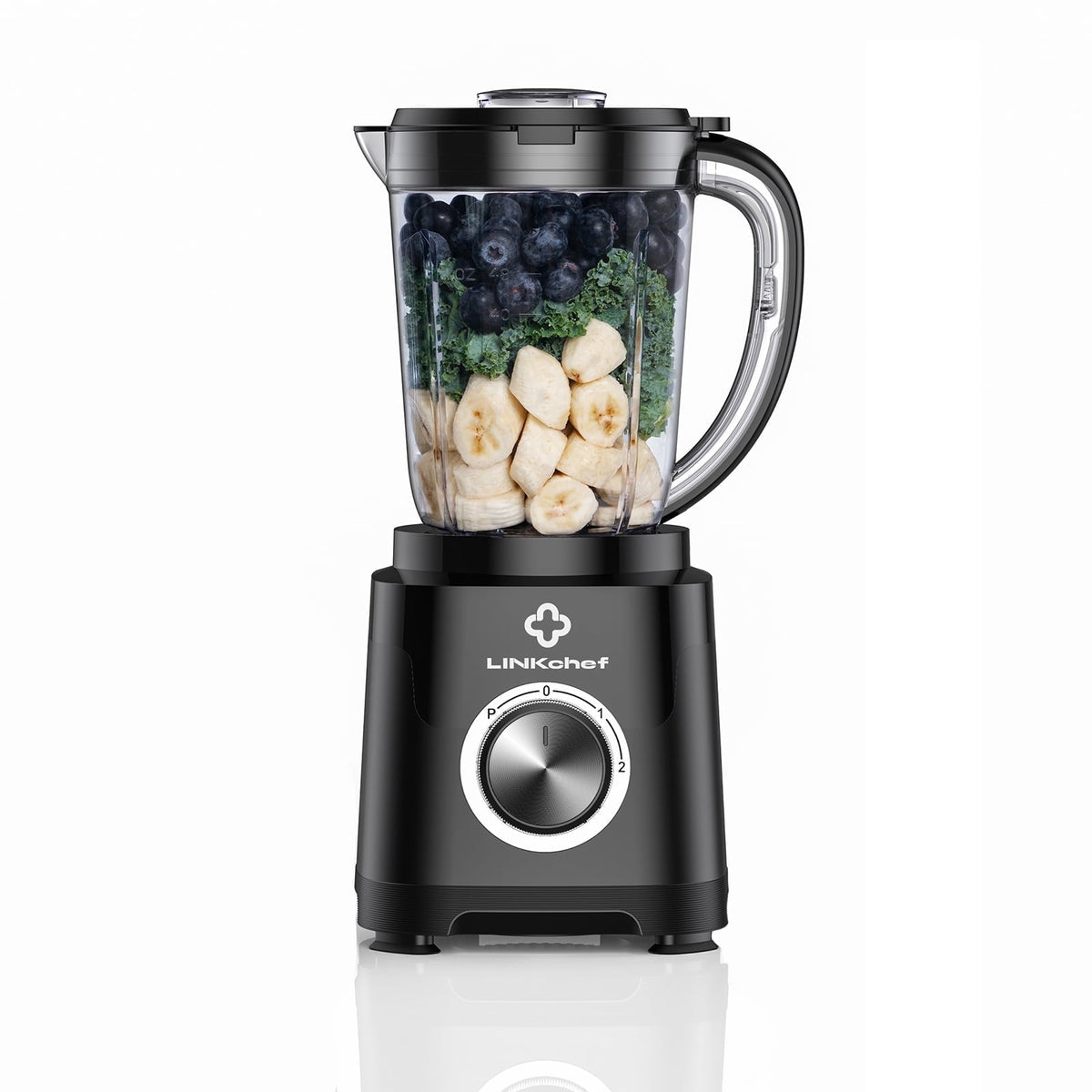 LINKChef Smoothie Blender 57oz Food Processor Combo with Powerful Chopper Grinder