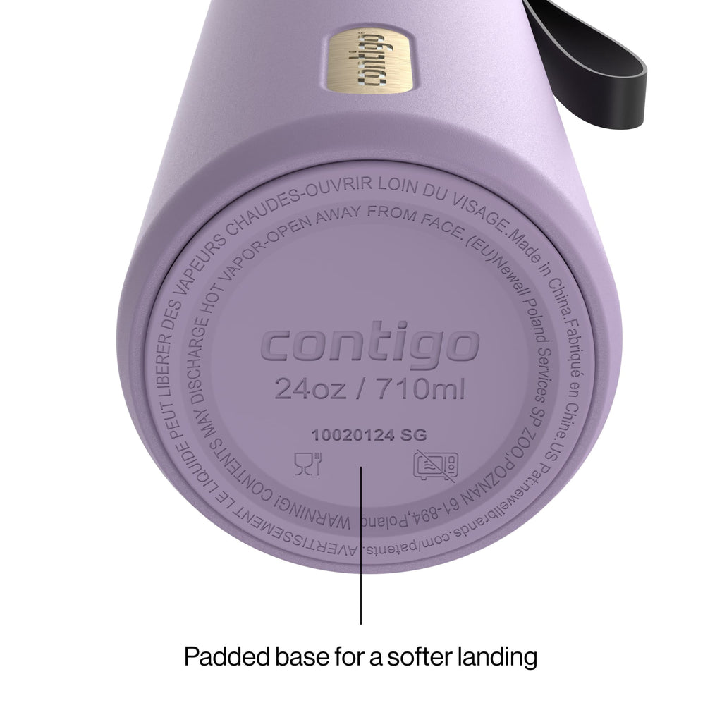 Contigo 24oz AutoSeal Insulated Stainless Steel Water Bottle, Licorice Black/Bronze
