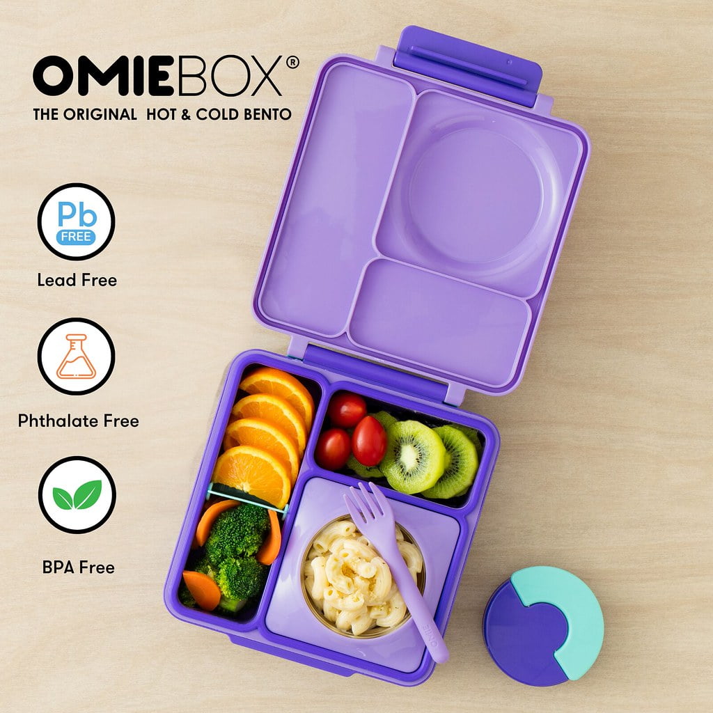 OmieBox Bento Box for Kids - Insulated Bento Lunch Box with Leak Proof Thermos Food Jar - Blue Sky by OmieLife