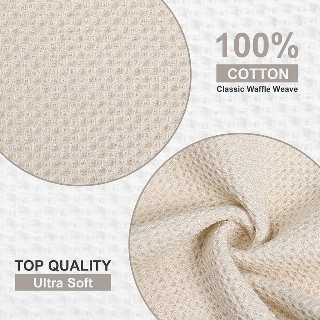 Homieway 6 Pack 100% Cotton Dish Towels, Waffle Weave Dish Cloths for Washing Dishes, Quick Drying Kitchen Dish Towels Rags, 12x12 Inches, Mixed Color