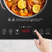 AMZCHEF Single Burner Portable Induction Cooktop 1800W Induction Countertop Burners with 6.8" Heating Coil, Black