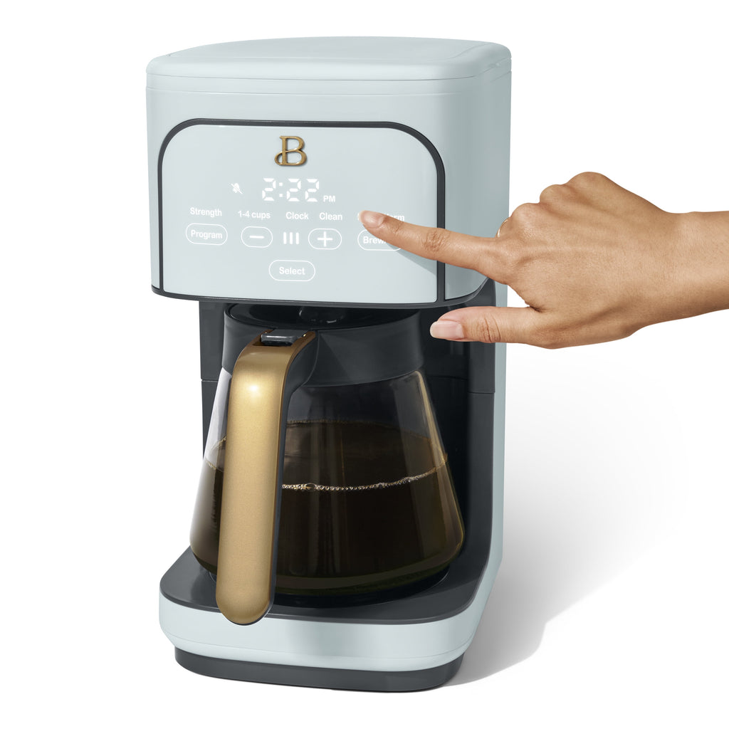 Beautiful by Drew Barrymore 12-Cup Programmable Coffee Maker, White Icing