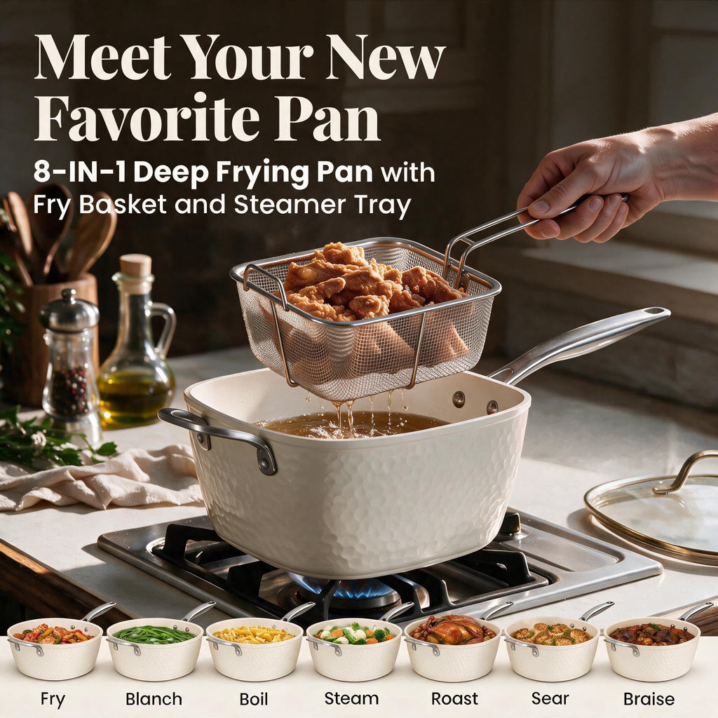 Gotham Steel Hammered 20 Pc Ceramic Cookware Set Nonstick, Induction Pots and Pans Set, Non Toxic Cookware Sets, Oven & Dishwasher Safe, Copper