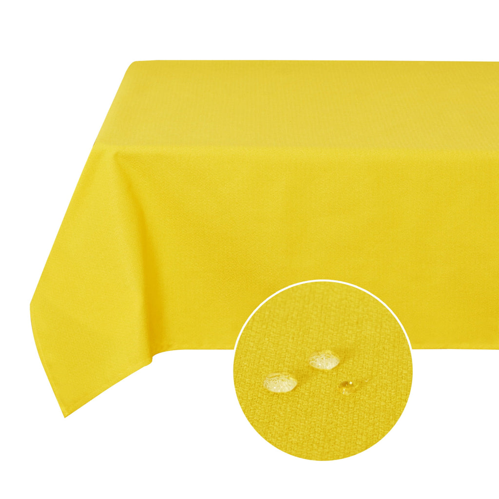 Deconovo Square Tablecloth with Waterproof Finish, Easy-Clean Polyester Table Cover, 54 x 54 Inch, Dark Gray
