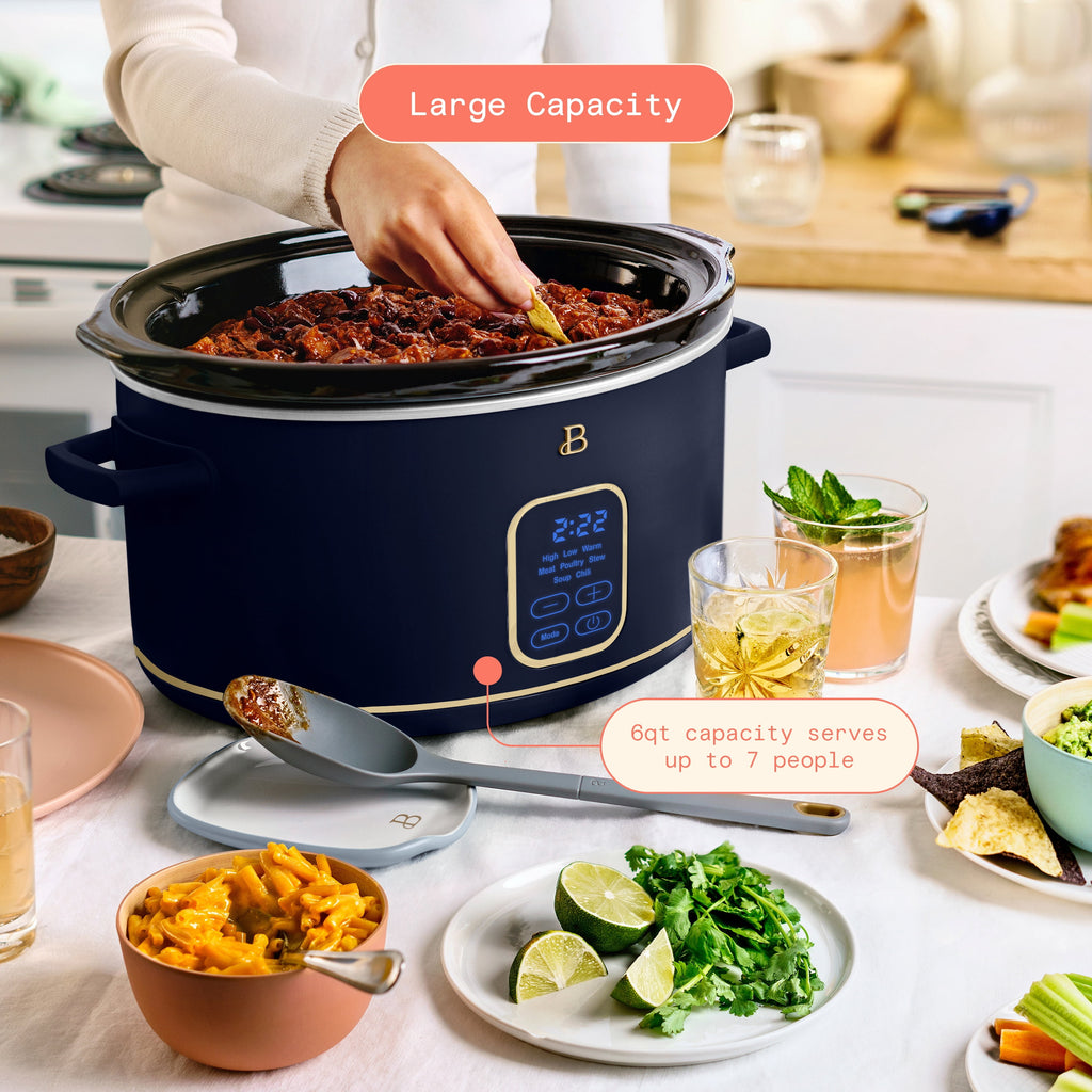 Beautiful 6 Qt Programmable Slow Cooker, Thyme Green by Drew Barrymore