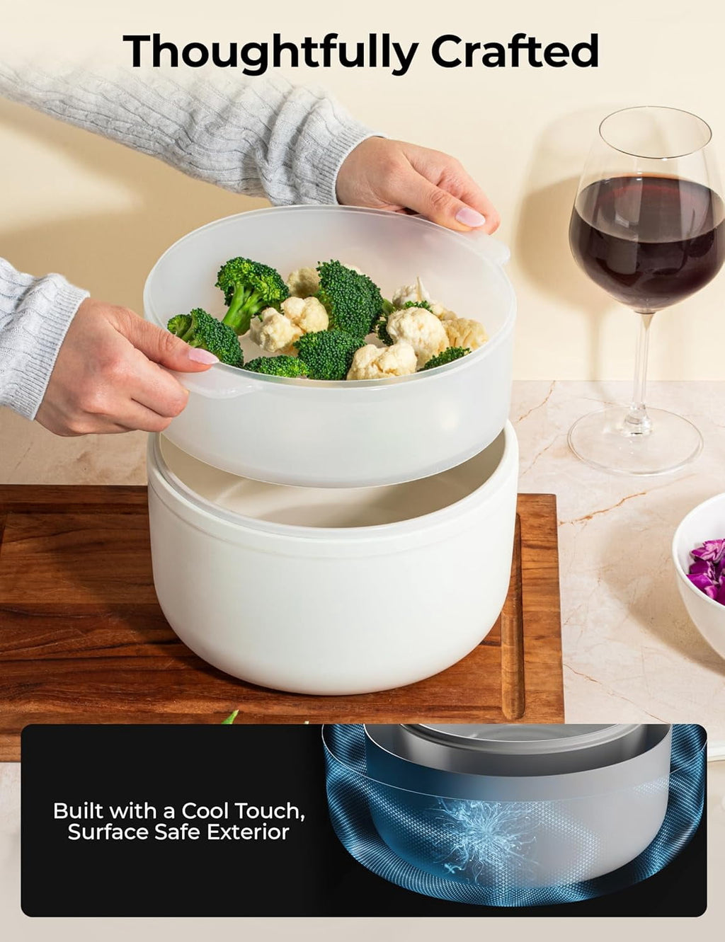 Ceramax Electric Hot Pot 1.5L Nonstick Ceramic Skillet Pan, Electric pot Mini Cooker with Lid, Hot Pot Electric Steamer for Frying Eggs Ramen, Electric Skillet, As Seen on TV